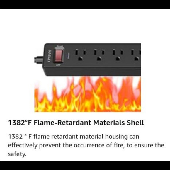 2 Pack Power Strip Surge Protector - Picture 6 of 10